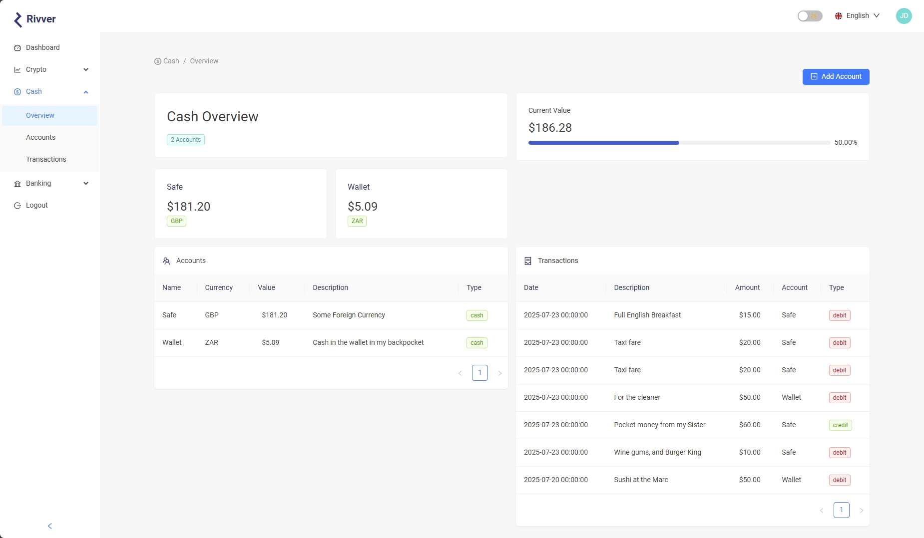 Rivver Accountant App Screenshot